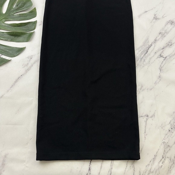 Rampage Womens Vintage 90s Maxi Dress Gown Size S Black Mesh Trim Sheath - Picture 4 of 11